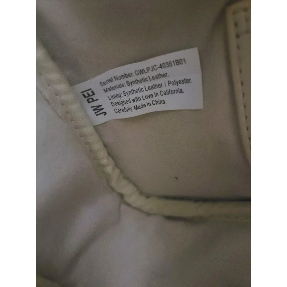 JW Pei GABBI Ivory Pleated Vegan Leather Ruched Handle Hobo Bag - Picture 6 of 7